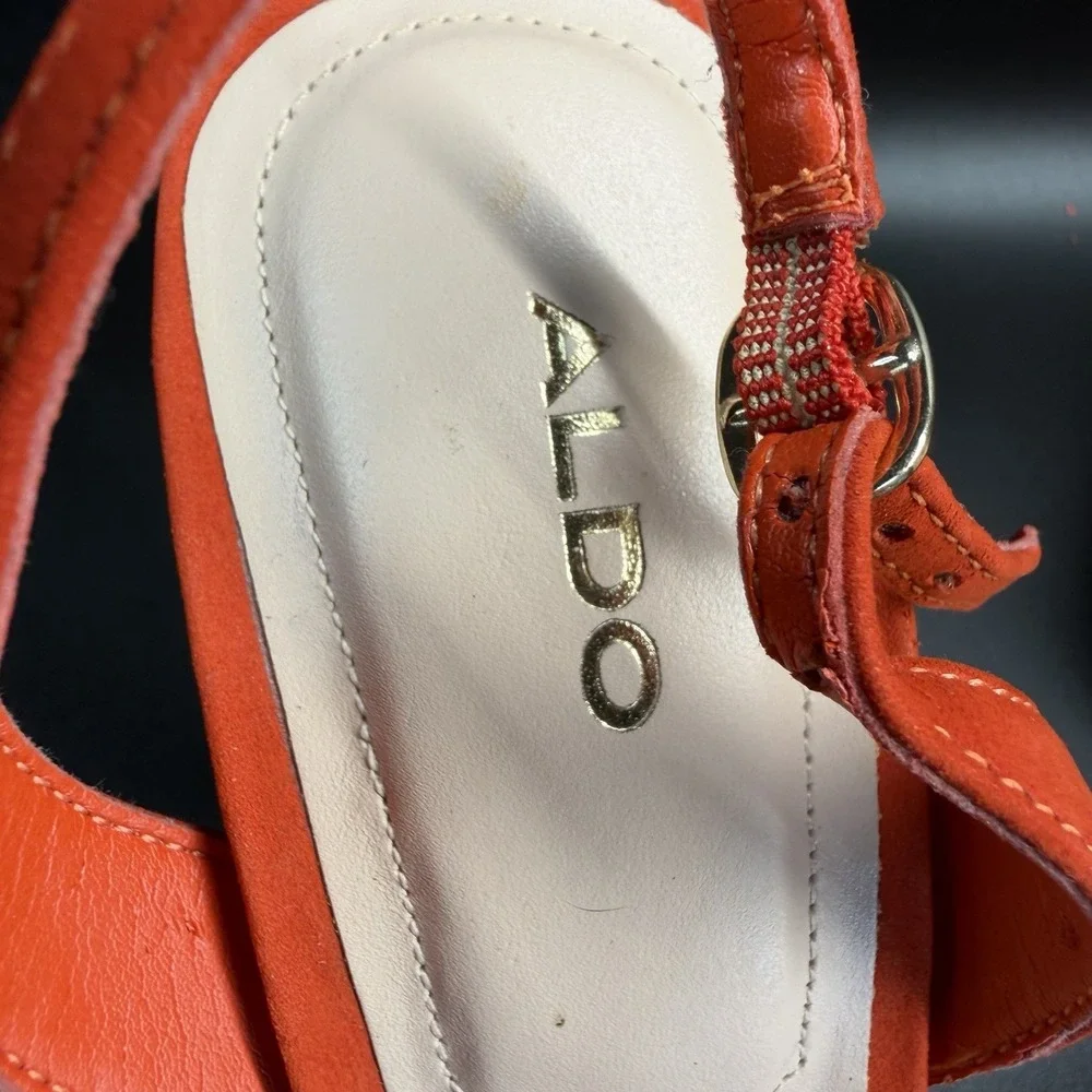Aldo Stessy‎ slingback pointed-toe heels in a bright coral